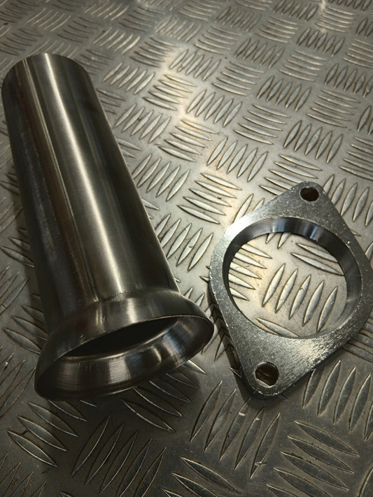 Extractor outlet flange and coned tube