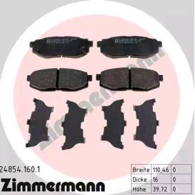 ZIMMERMANN BRAKE ROTORS & PADS to fit Toyota GT86