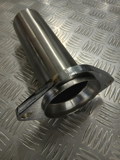 Extractor outlet flange and coned tube