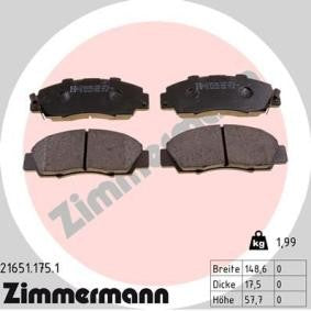 HONDA ZIMMERMANN BRAKE PADS & ROTORS