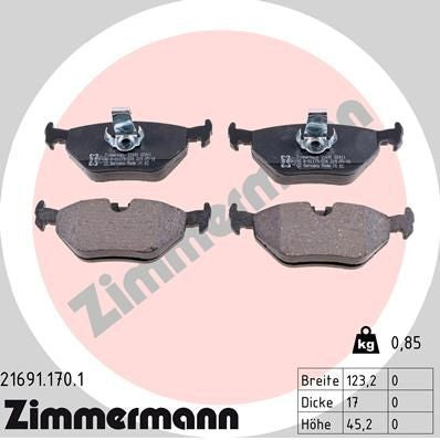 BMW BRAKE PADS ZIMMERMANN & A.B.S