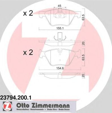 BMW BRAKE PADS ZIMMERMANN & A.B.S