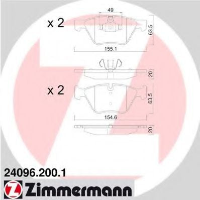 BMW BRAKE PADS ZIMMERMANN & A.B.S