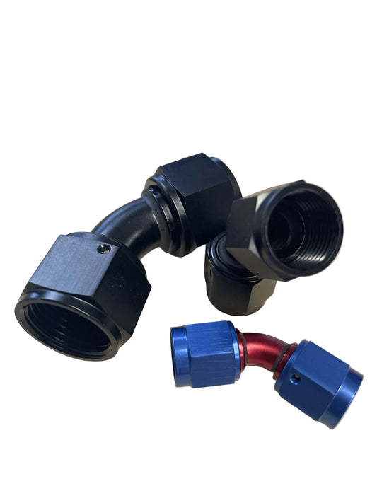 AN Swivel Female/Female Joiners Straights, 45 Degree and 90 Degree