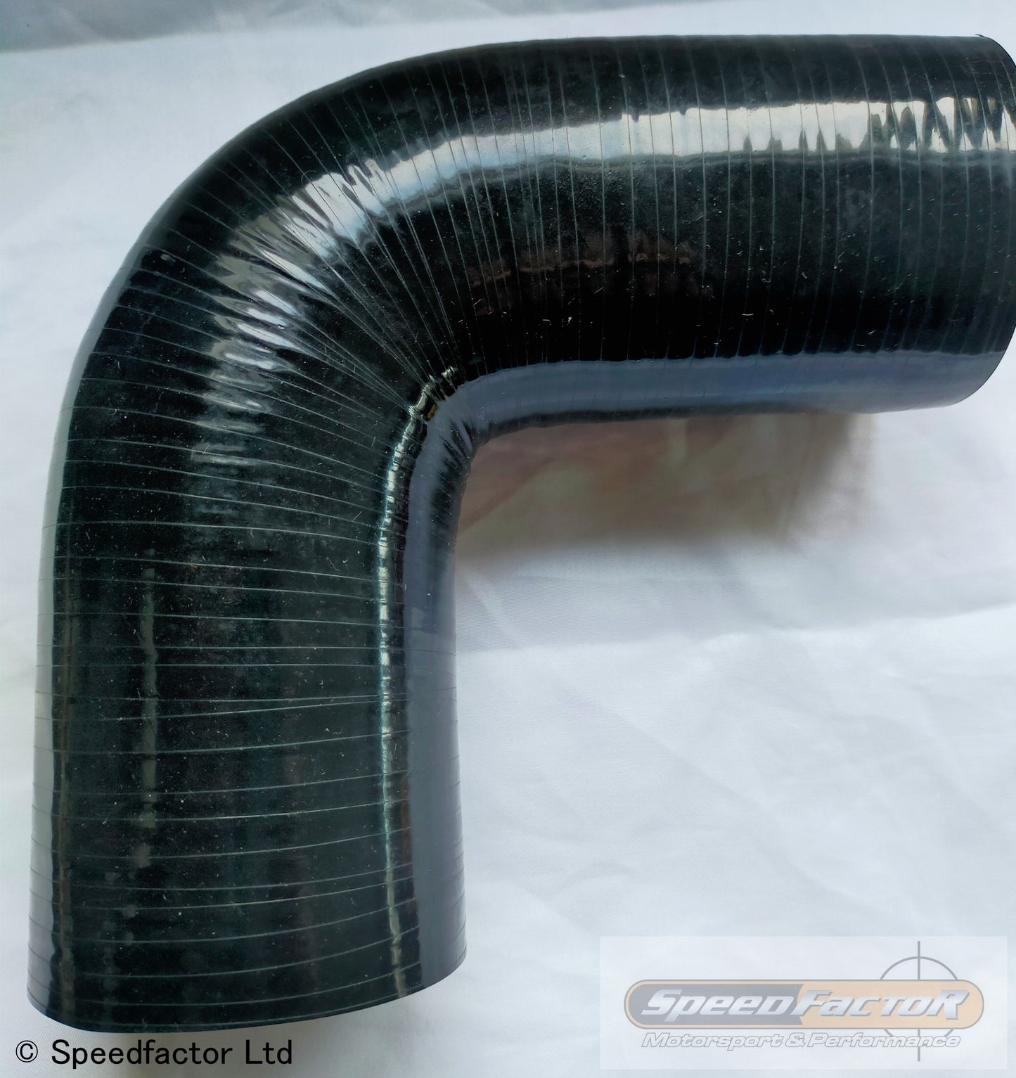 SILICONE - 90 Degree Silicone Bend - BLACK
