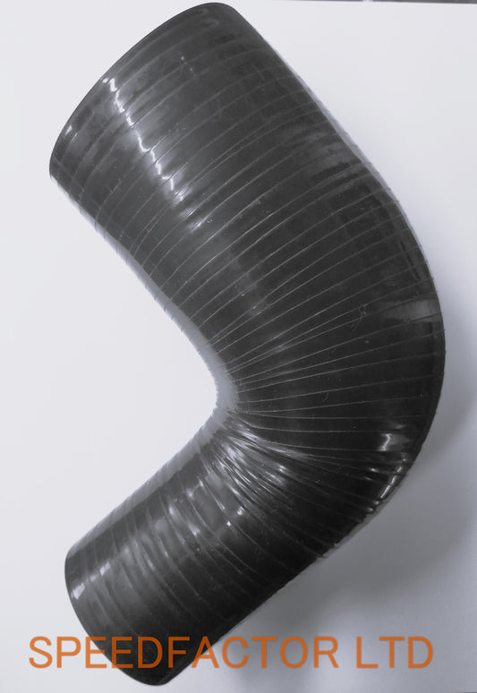 SILICONE - 90 Degree Reducing Bend - BLACK
