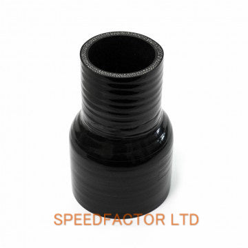 SILICONE STRAIGHT REDUCER - BLACK